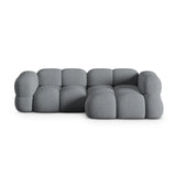 Loretto 3-Sitzer Ecksofa, Rechte Seite, aus Strukturierter Stoff in Grau (Sorella 89), 250x147x68 cm von Cosmopolitan Design – Bild 1
