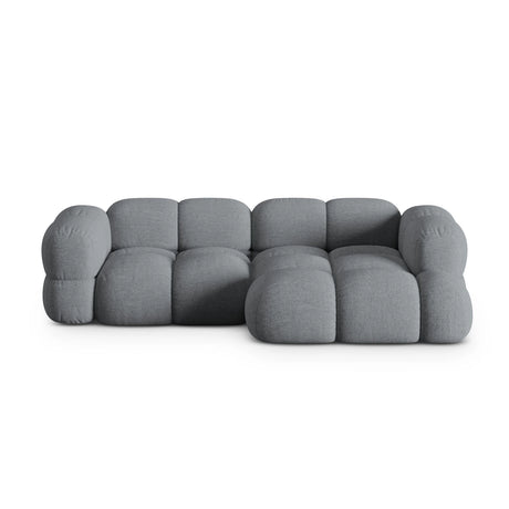 Loretto 3-Sitzer Ecksofa, Rechte Seite, aus Strukturierter Stoff in Grau (Sorella 89), 250x147x68 cm von Cosmopolitan Design – Bild 1