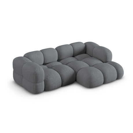 Loretto 3-Sitzer Ecksofa, Rechte Seite, aus Strukturierter Stoff in Grau (Sorella 89), 250x147x68 cm von Cosmopolitan Design – Bild 4