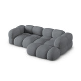 Loretto 3-Sitzer Ecksofa, Rechte Seite, aus Strukturierter Stoff in Grau (Sorella 89), 250x147x68 cm von Cosmopolitan Design – Bild 5