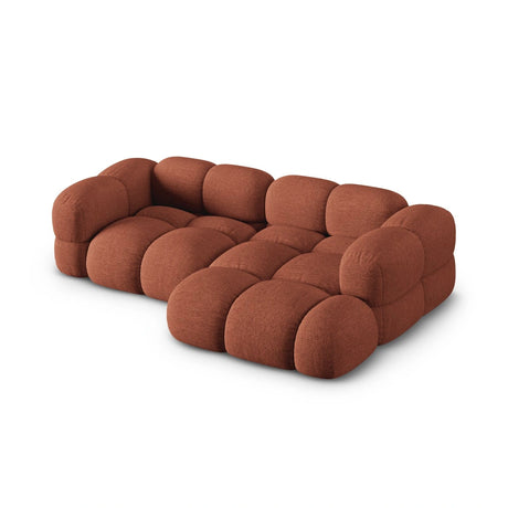 Loretto 3-Sitzer Ecksofa, Rechte Seite, aus Strukturierter Stoff in Koralle (Sorella 58), 250x147x68 cm von Cosmopolitan Design – Bild 5