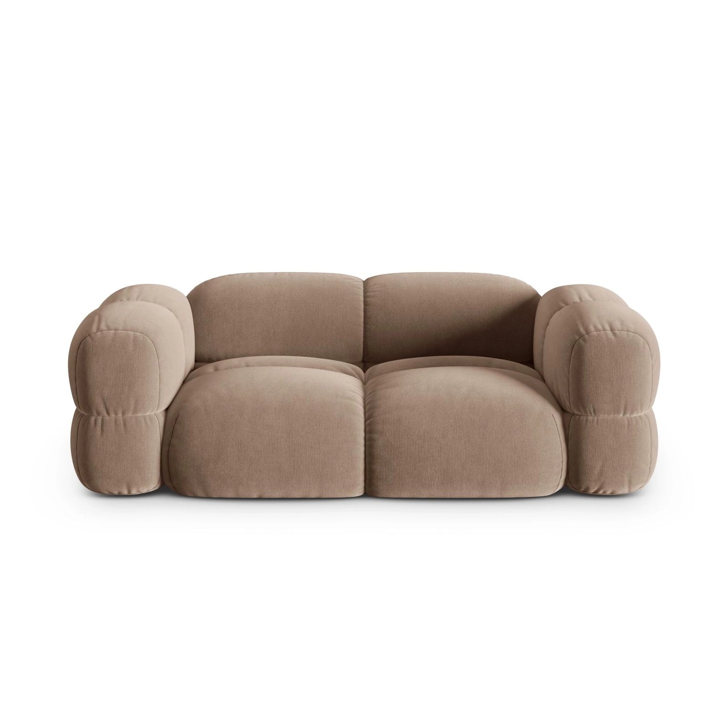 Loretto 3-Sitzer Sofa aus Samt in Dunkelbeige (Vogue 3), 210x100x68 cm von Cosmopolitan Design – Bild 1
