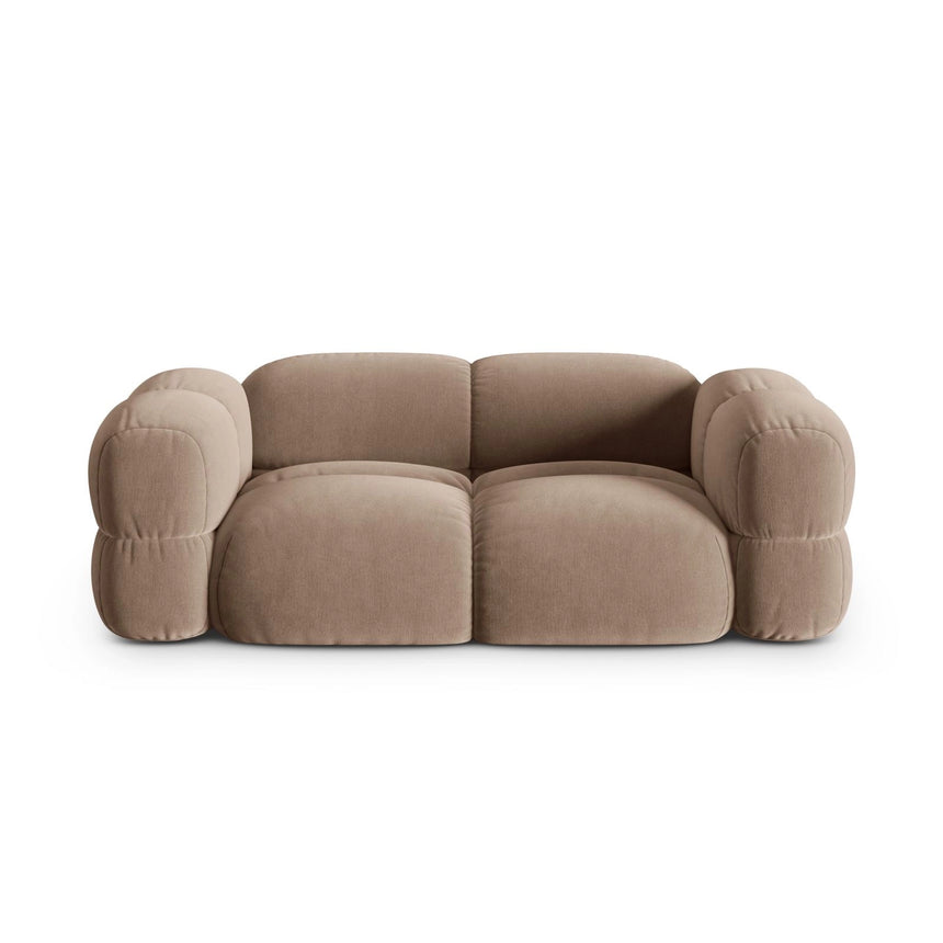 Loretto 3-Sitzer Sofa aus Samt in Dunkelbeige (Vogue 3), 210x100x68 cm von Cosmopolitan Design – Bild 1