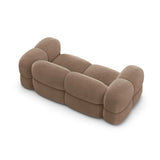 Loretto 3-Sitzer Sofa aus Samt in Dunkelbeige (Vogue 3), 210x100x68 cm von Cosmopolitan Design – Bild 6