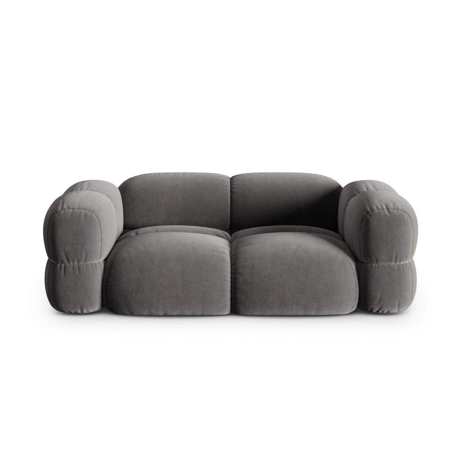 Loretto 3-Sitzer Sofa aus Samt in Grau (Vogue 15), 210x100x68 cm von Cosmopolitan Design – Bild 1