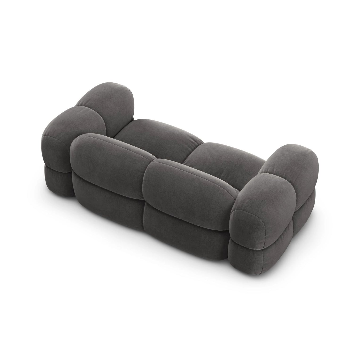 Loretto 3-Sitzer Sofa aus Samt in Grau (Vogue 15), 210x100x68 cm von Cosmopolitan Design – Bild 6