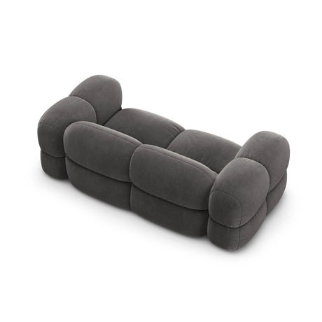 Loretto 3-Sitzer Sofa aus Samt in Grau (Vogue 15), 210x100x68 cm von Cosmopolitan Design – Bild 6