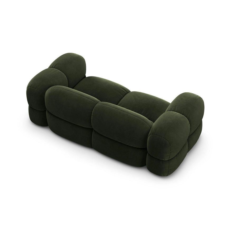 Loretto 3-Sitzer Sofa aus Samt in Grün (Vogue 11), 210x100x68 cm von Cosmopolitan Design – Bild 6
