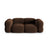 Loretto 3-Sitzer Sofa aus Samt in Schokolade (Vogue 6), 210x100x68 cm von Cosmopolitan Design – Bild 1