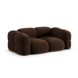 Loretto 3-Sitzer Sofa aus Samt in Schokolade (Vogue 6), 210x100x68 cm von Cosmopolitan Design – Bild 4