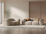 Loretto 3-Sitzer Sofa aus Samt oder Strukturstoff, 210x100x68 cm von Cosmopolitan Design – Bild 2