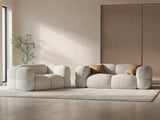 Loretto 3-Sitzer Sofa aus Strukturierter Stoff in Beige (Sorella 03), 210x100x68 cm von Cosmopolitan Design – Bild 2