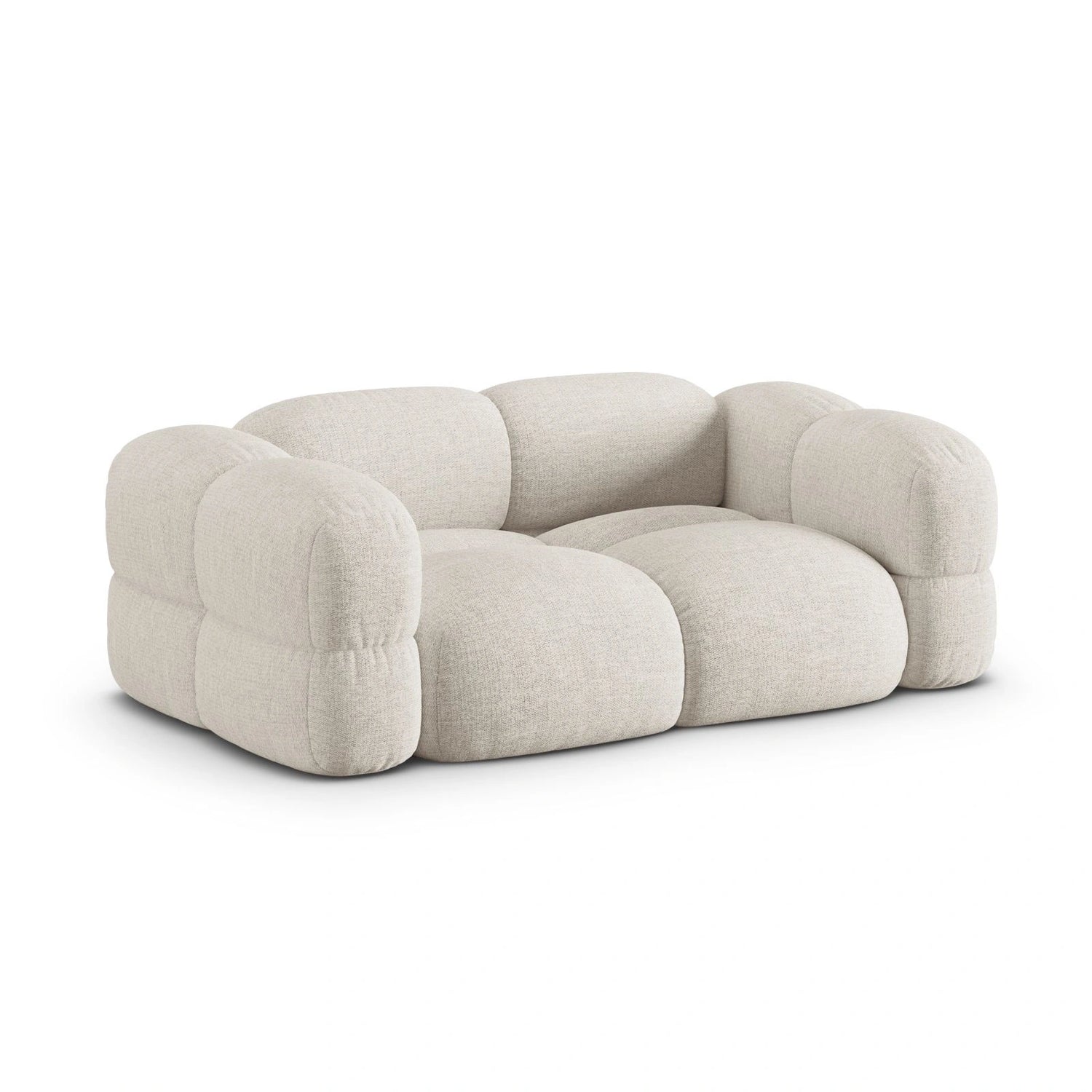 Loretto 3-Sitzer Sofa aus Strukturierter Stoff in Beige (Sorella 03), 210x100x68 cm von Cosmopolitan Design – Bild 4