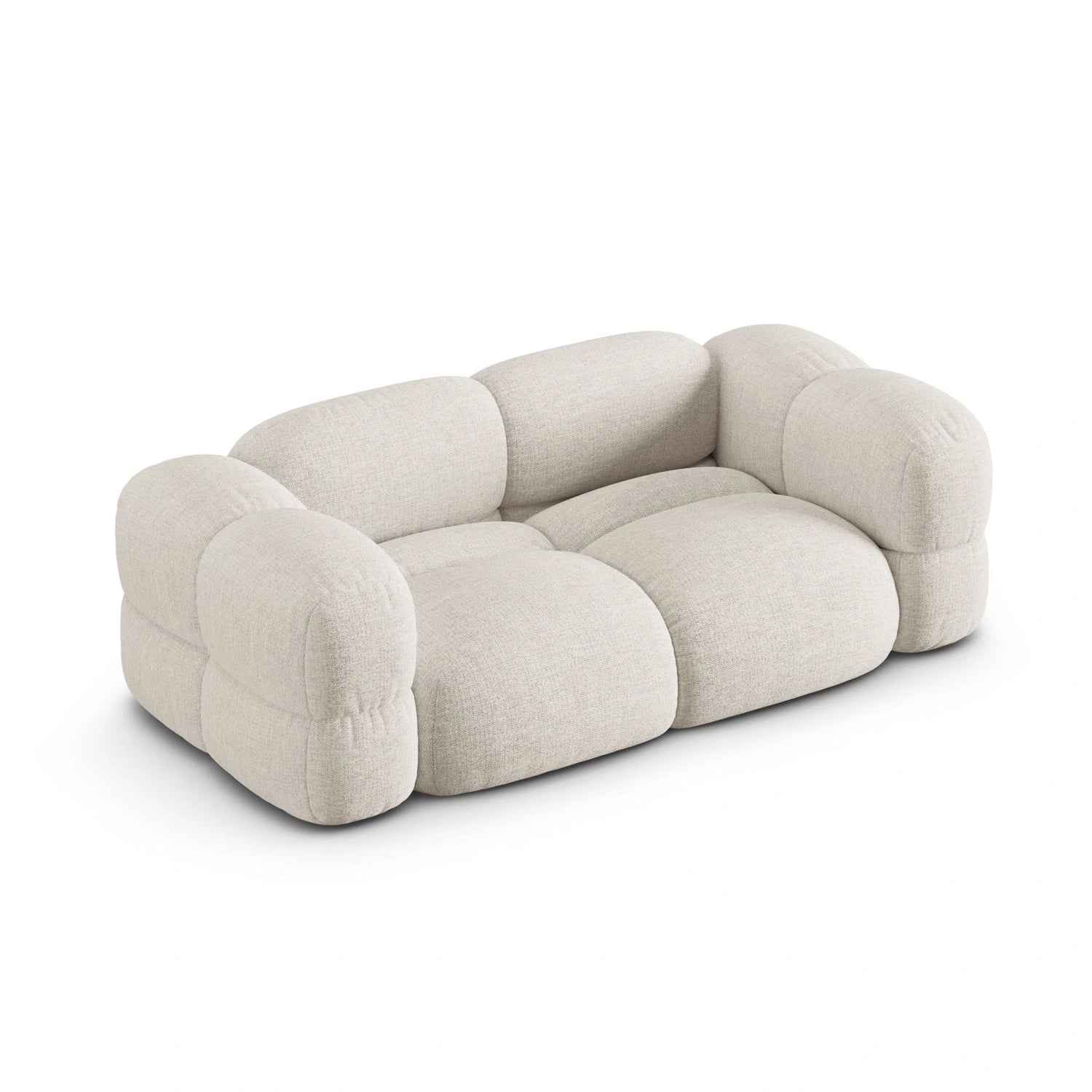 Loretto 3-Sitzer Sofa aus Strukturierter Stoff in Beige (Sorella 03), 210x100x68 cm von Cosmopolitan Design – Bild 5