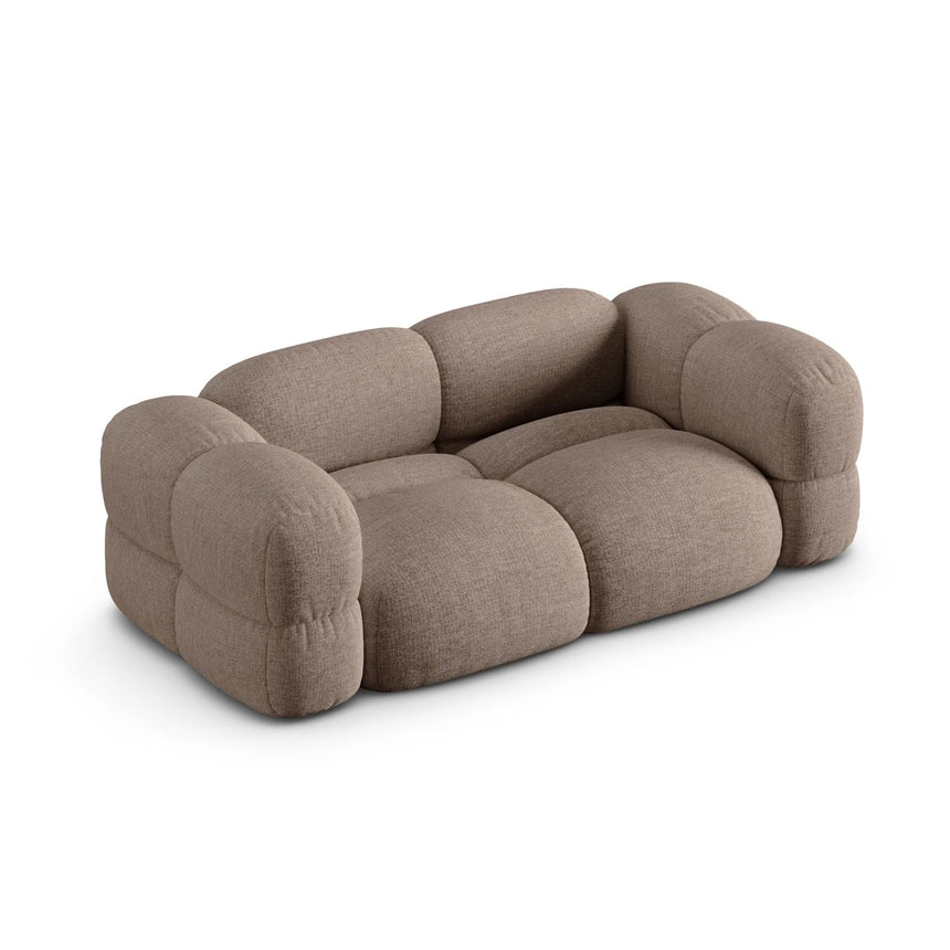 Loretto 3-Sitzer Sofa aus Strukturierter Stoff in Cappuccino (Sorella 21), 210x100x68 cm von Cosmopolitan Design – Bild 5