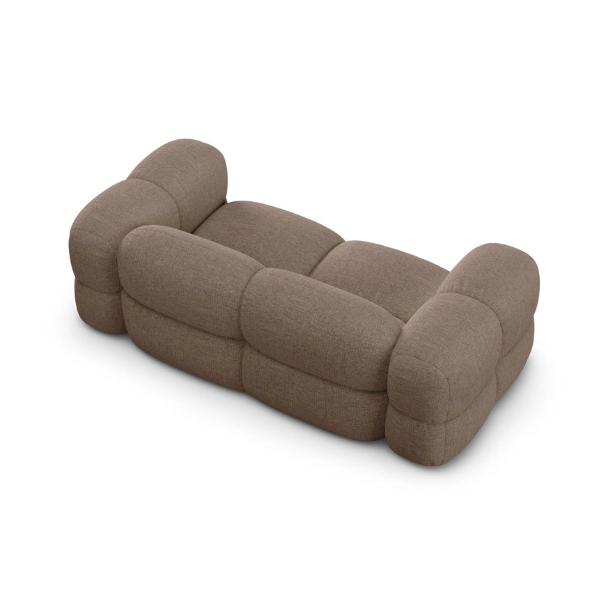 Loretto 3-Sitzer Sofa aus Strukturierter Stoff in Cappuccino (Sorella 21), 210x100x68 cm von Cosmopolitan Design – Bild 6