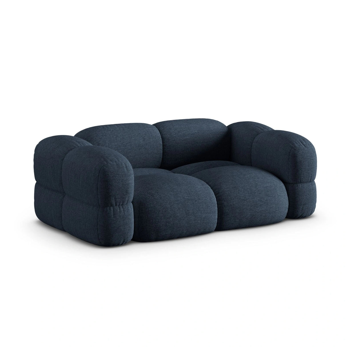 Loretto 3-Sitzer Sofa aus Strukturierter Stoff in Dunkelblau (Sorella 77), 210x100x68 cm von Cosmopolitan Design – Bild 4