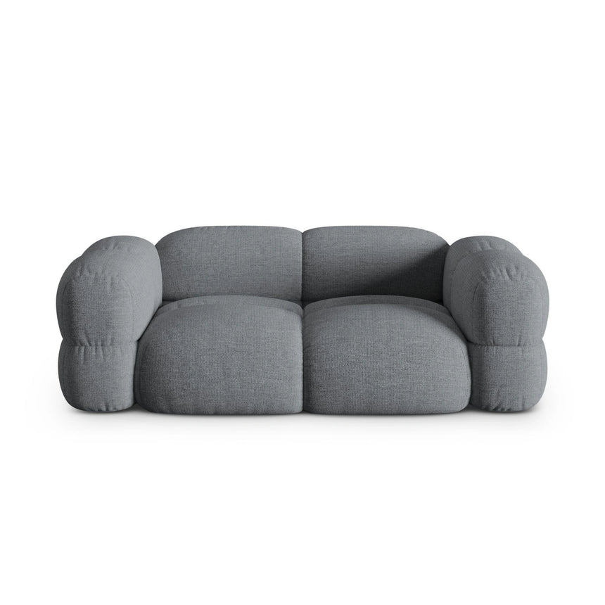 Loretto 3-Sitzer Sofa aus Strukturierter Stoff in Grau (Sorella 89), 210x100x68 cm von Cosmopolitan Design – Bild 1