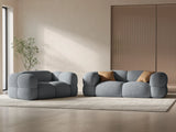 Loretto 3-Sitzer Sofa aus Strukturierter Stoff in Grau (Sorella 89), 210x100x68 cm von Cosmopolitan Design – Bild 2