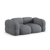Loretto 3-Sitzer Sofa aus Strukturierter Stoff in Grau (Sorella 89), 210x100x68 cm von Cosmopolitan Design – Bild 4