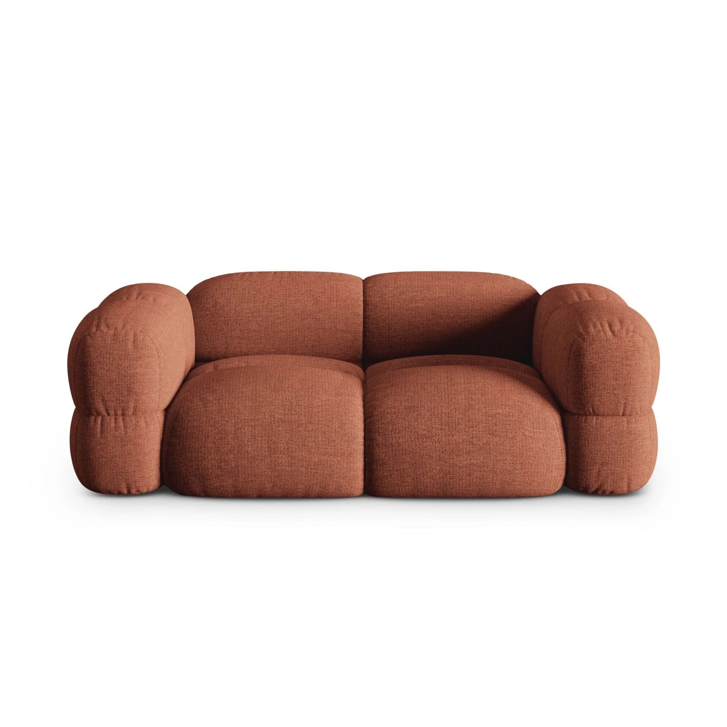 Loretto 3-Sitzer Sofa aus Strukturierter Stoff in Koralle (Sorella 58), 210x100x68 cm von Cosmopolitan Design – Bild 1