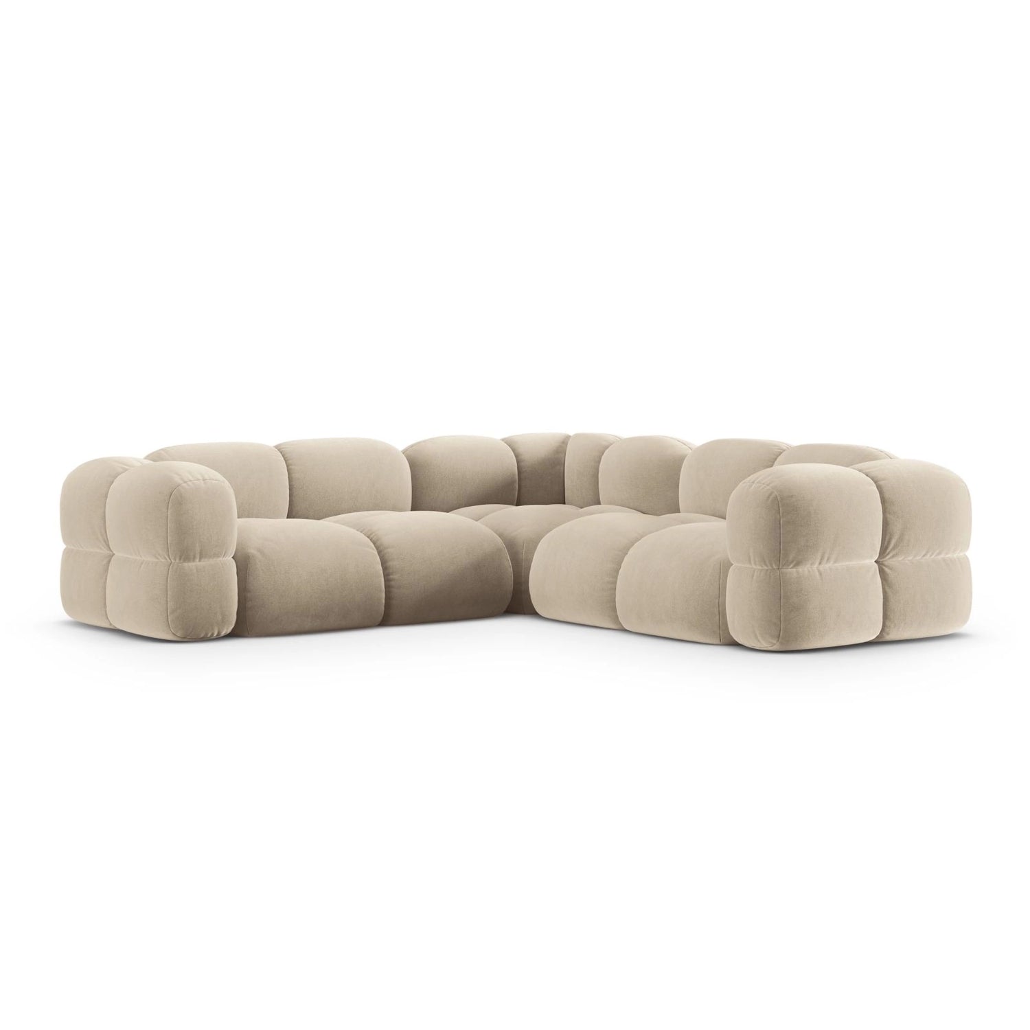 Loretto 4-Sitzer Ecksofa, symmetrisch, aus Samt oder Strukturstoff, 250x250x68 cm von Cosmopolitan Design – Bild 5