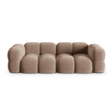 Loretto 4-Sitzer Sofa aus Samt in Dunkelbeige (Vogue 3), 250x100x68 cm von Cosmopolitan Design – Bild 1