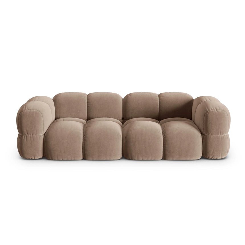 Loretto 4-Sitzer Sofa aus Samt in Dunkelbeige (Vogue 3), 250x100x68 cm von Cosmopolitan Design – Bild 1