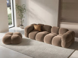 Loretto 4-Sitzer Sofa aus Samt in Dunkelbeige (Vogue 3), 250x100x68 cm von Cosmopolitan Design – Bild 2