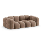 Loretto 4-Sitzer Sofa aus Samt in Dunkelbeige (Vogue 3), 250x100x68 cm von Cosmopolitan Design – Bild 4
