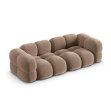 Loretto 4-Sitzer Sofa aus Samt in Dunkelbeige (Vogue 3), 250x100x68 cm von Cosmopolitan Design – Bild 5