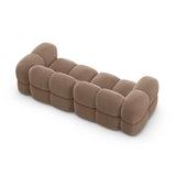 Loretto 4-Sitzer Sofa aus Samt in Dunkelbeige (Vogue 3), 250x100x68 cm von Cosmopolitan Design – Bild 6