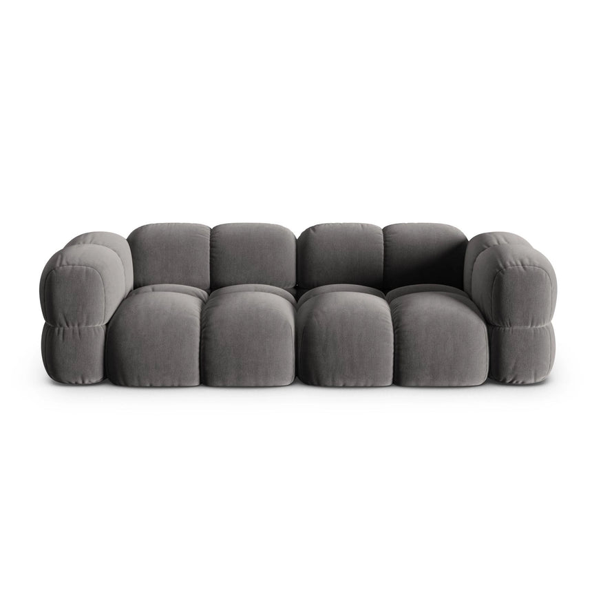 Loretto 4-Sitzer Sofa aus Samt in Grau (Vogue 15), 250x100x68 cm von Cosmopolitan Design – Bild 1