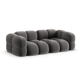 Loretto 4-Sitzer Sofa aus Samt in Grau (Vogue 15), 250x100x68 cm von Cosmopolitan Design – Bild 4