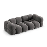 Loretto 4-Sitzer Sofa aus Samt in Grau (Vogue 15), 250x100x68 cm von Cosmopolitan Design – Bild 5