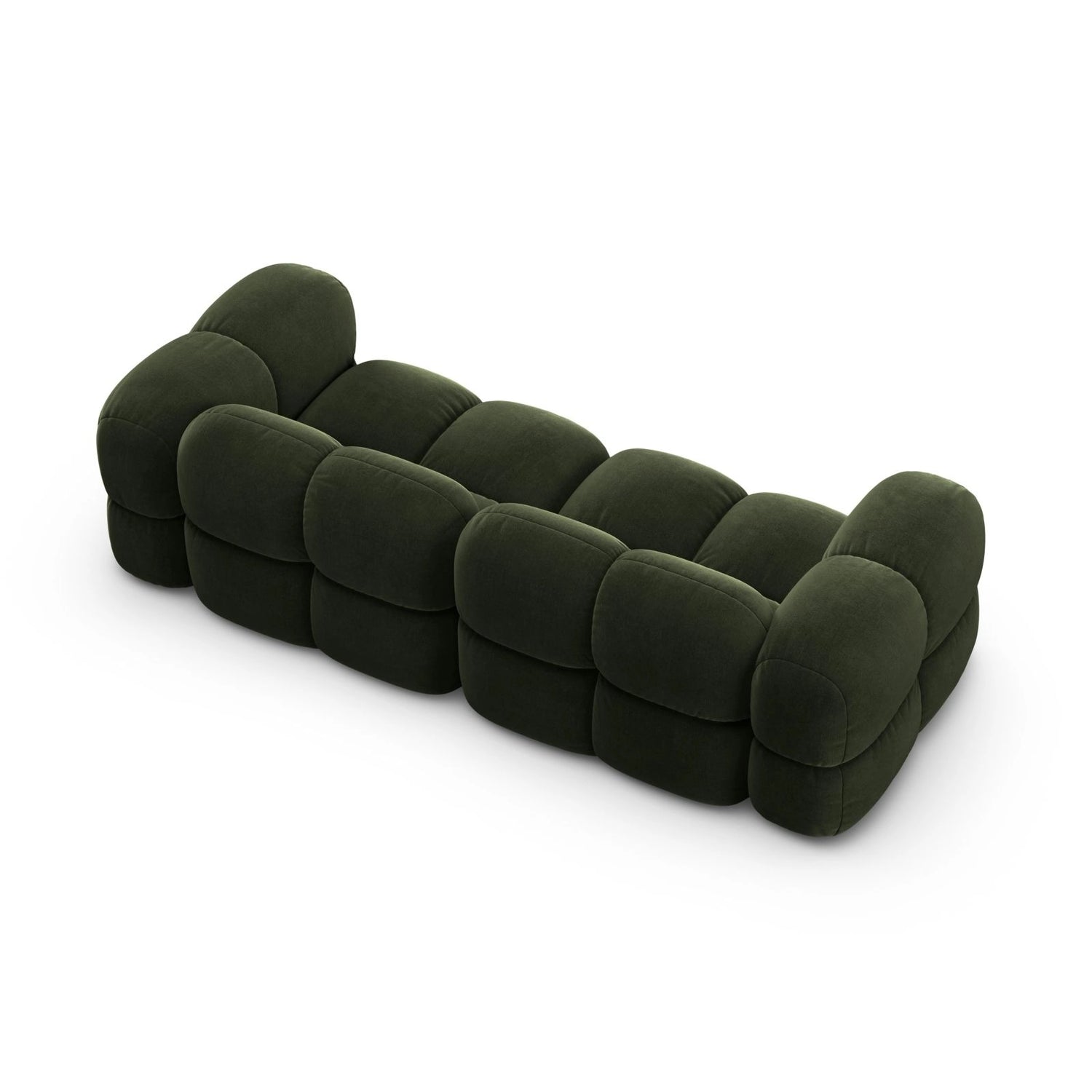 Loretto 4-Sitzer Sofa aus Samt in Grün (Vogue 11), 250x100x68 cm von Cosmopolitan Design – Bild 6
