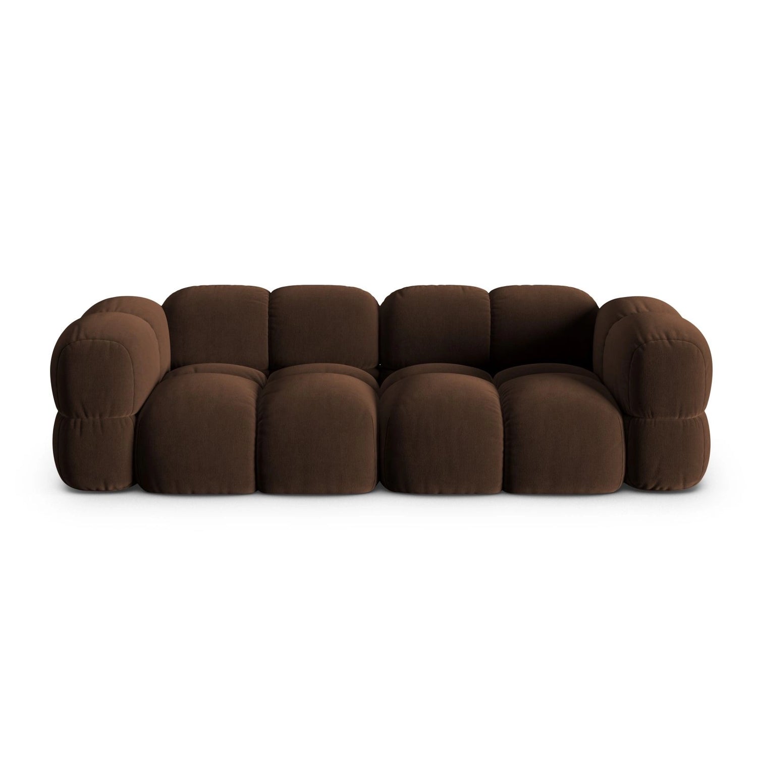 Loretto 4-Sitzer Sofa aus Samt in Schokolade (Vogue 6), 250x100x68 cm von Cosmopolitan Design – Bild 1