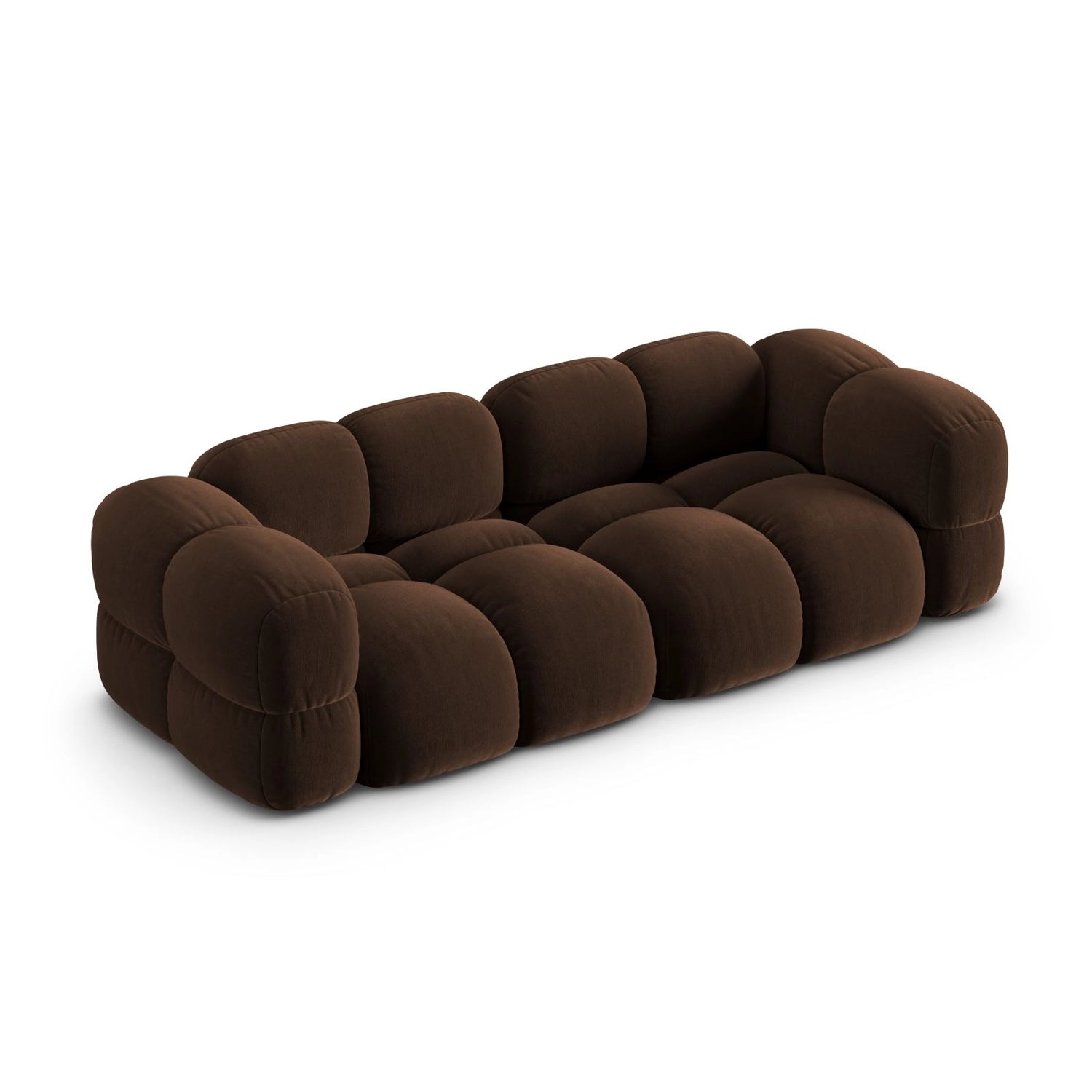 Loretto 4-Sitzer Sofa aus Samt in Schokolade (Vogue 6), 250x100x68 cm von Cosmopolitan Design – Bild 5
