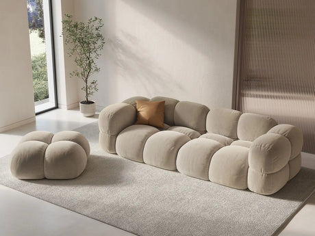 Loretto 4-Sitzer Sofa aus Samt oder Strukturstoff, 250x100x68 cm von Cosmopolitan Design – Bild 2
