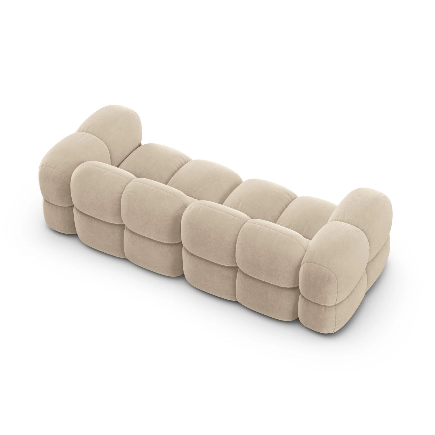 Loretto 4-Sitzer Sofa aus Samt oder Strukturstoff, 250x100x68 cm von Cosmopolitan Design – Bild 6