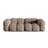 Loretto 4-Sitzer Sofa aus Strukturierter Stoff in Cappuccino (Sorella 21), 250x100x68 cm von Cosmopolitan Design – Bild 1