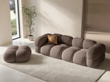 Loretto 4-Sitzer Sofa aus Strukturierter Stoff in Cappuccino (Sorella 21), 250x100x68 cm von Cosmopolitan Design – Bild 2