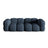 Loretto 4-Sitzer Sofa aus Strukturierter Stoff in Dunkelblau (Sorella 77), 250x100x68 cm von Cosmopolitan Design – Bild 1