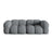 Loretto 4-Sitzer Sofa aus Strukturierter Stoff in Grau (Sorella 89), 250x100x68 cm von Cosmopolitan Design – Bild 1