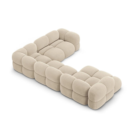 Loretto 5-Sitzer Panorama Ecksofa, Rechte Seite, aus Samt oder Strukturstoff, 345x250x68 cm von Cosmopolitan Design – Bild 5