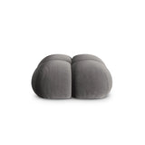 Loretto Pouf aus Samt in Grau (Vogue 15), 90x90x40 cm von Cosmopolitan Design – Bild 1