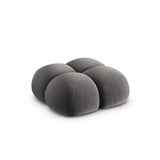Loretto Pouf aus Samt in Grau (Vogue 15), 90x90x40 cm von Cosmopolitan Design – Bild 4