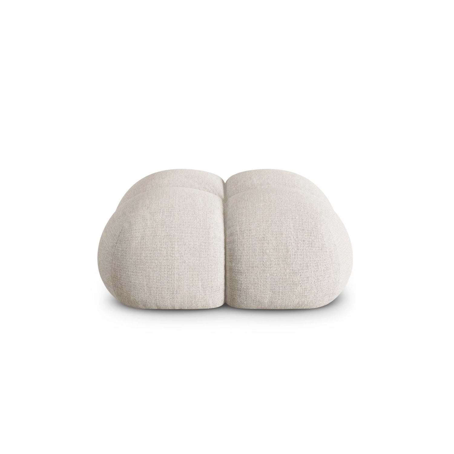 Loretto Pouf aus Strukturierter Stoff in Beige (Sorella 03), 90x90x40 cm von Cosmopolitan Design – Bild 1