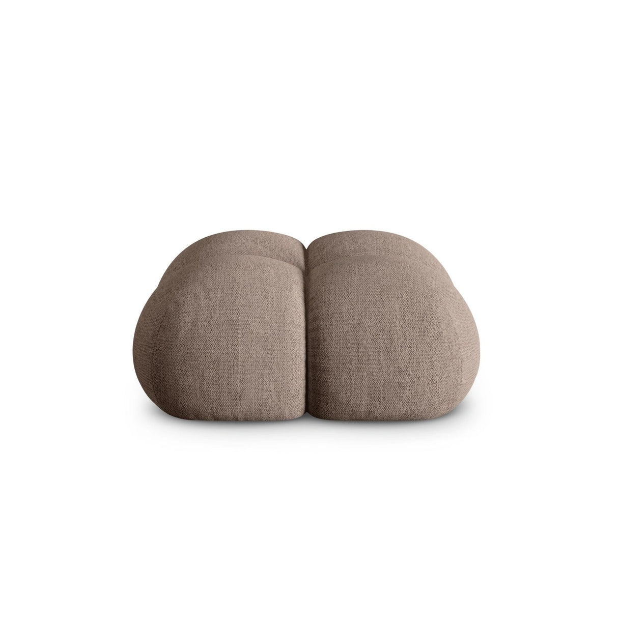 Loretto Pouf aus Strukturierter Stoff in Cappuccino (Sorella 21), 90x90x40 cm von Cosmopolitan Design – Bild 1
