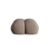 Loretto Pouf aus Strukturierter Stoff in Cappuccino (Sorella 21), 90x90x40 cm von Cosmopolitan Design – Bild 1